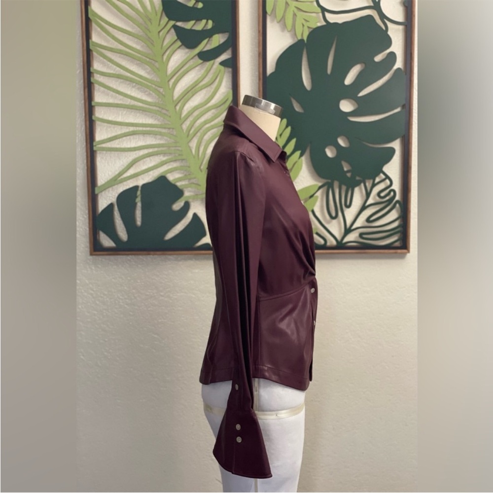 Jonathan Simkhai Louisa Vegan Leather Top Size 4 NWOT - Picture 3 of 6